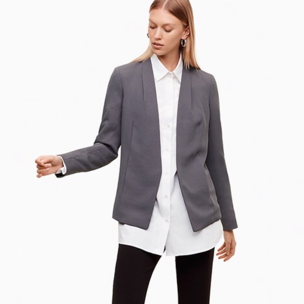 Aritizia Babaton Gray Keith Blazer, Babaton Open Front Gray Blazer Jacket